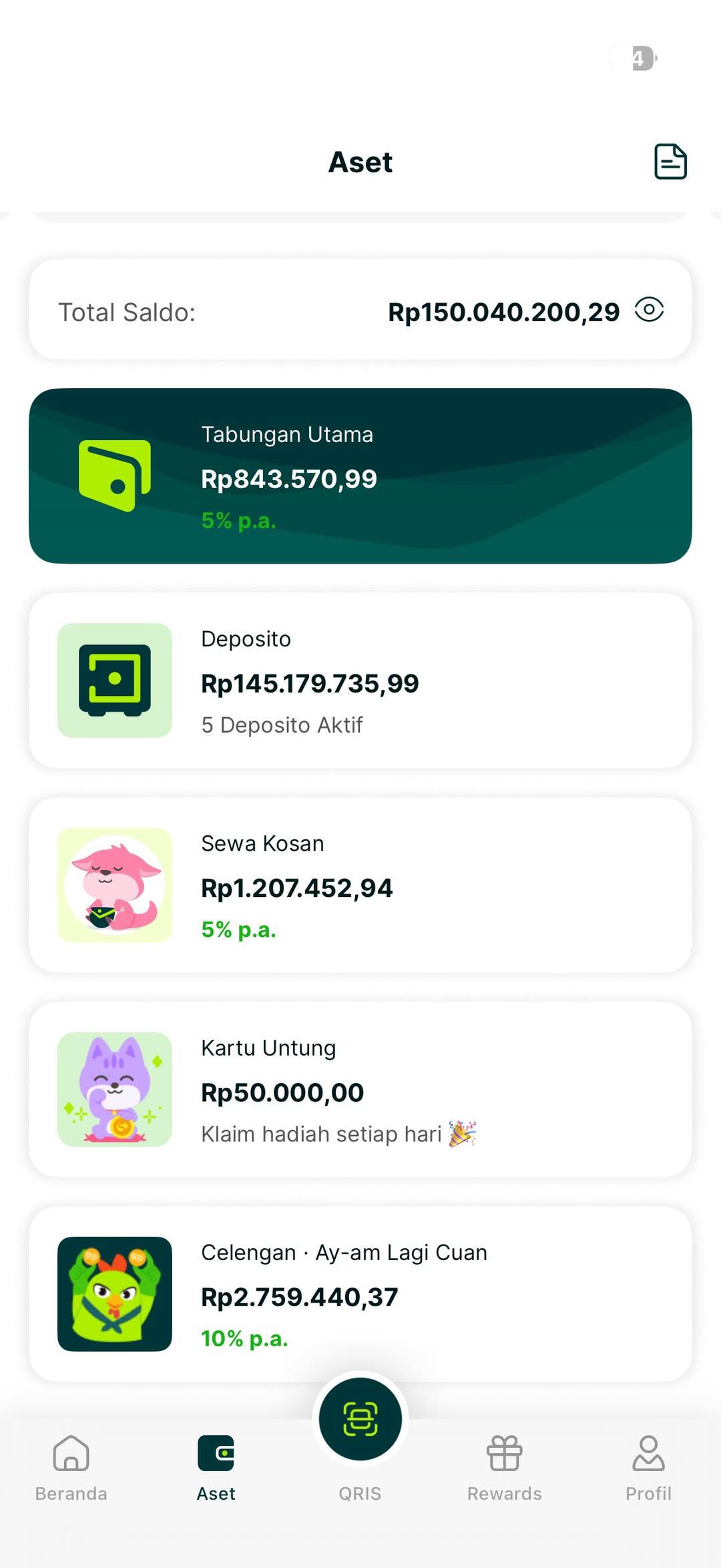 Bukti payout Syahrul 